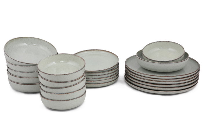 Hermia MOD24Y2730P03 Vajilla de Porcelana 24 Piezas Verde
